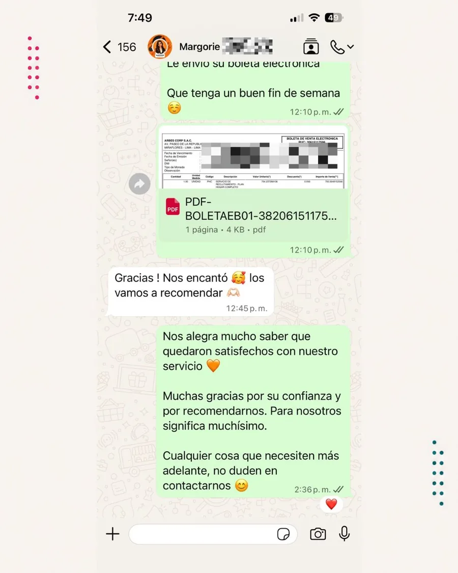 Testimonio real de familia Casamor por WhatsApp
