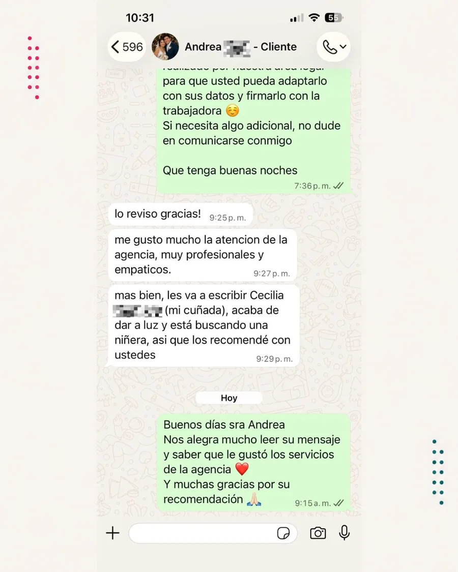 Testimonio real de familia Casamor por WhatsApp